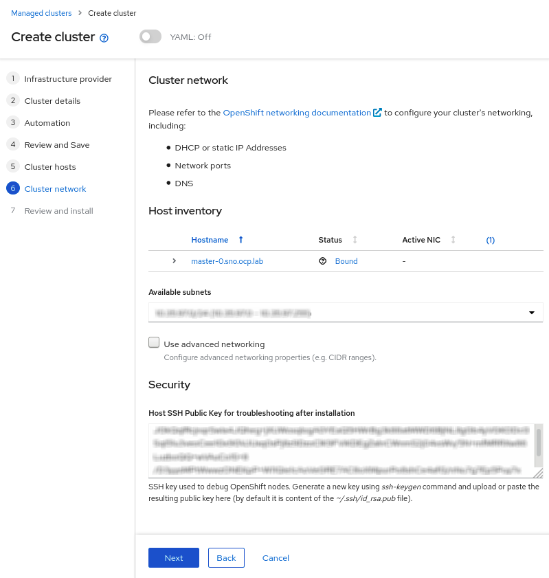 Deploying Single Node Bare metal OpenShift using Advanced Cluster ...