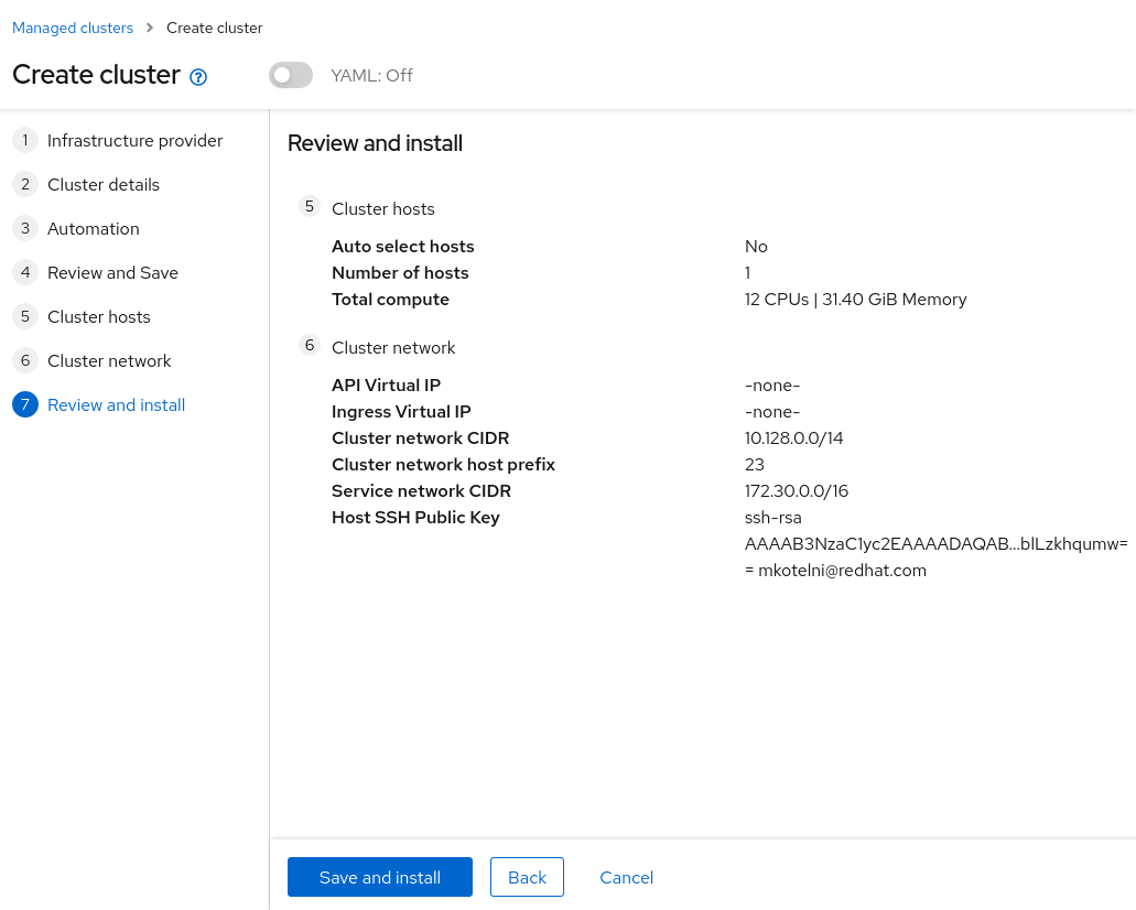 Deploying Single Node Bare metal OpenShift using Advanced Cluster ...