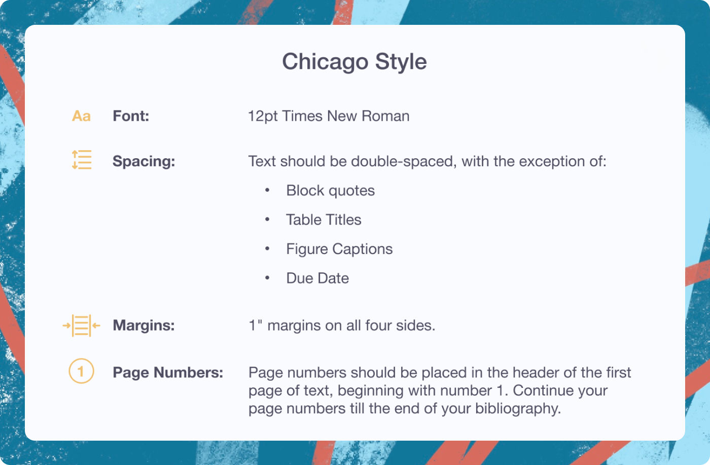 essay format font size