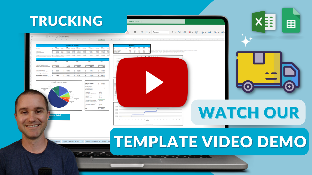 Trucking Financial Projection Template Simple DIY Trucking Forecast Model Trucking Financial Projection Template Simple DIY Trucking Forecast Model