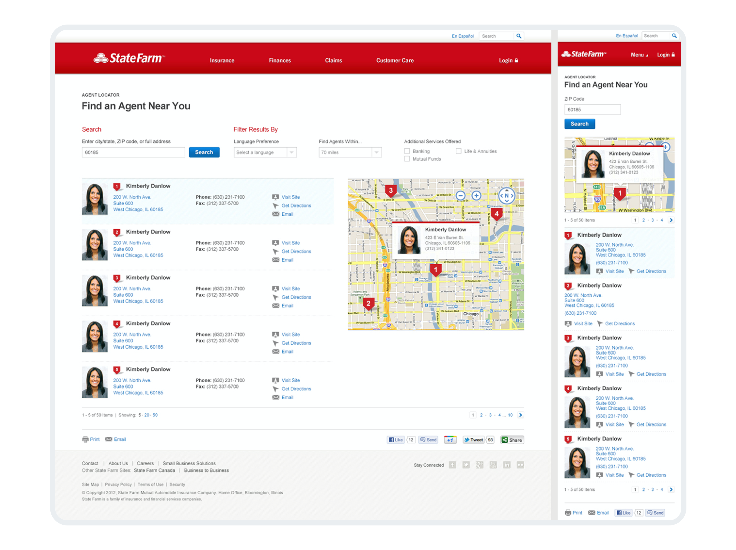 State Farm Website Header Statefarm