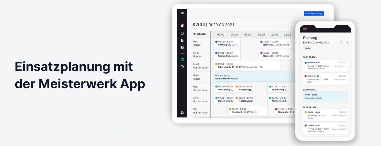 Shift planning with the Meisterwerk app