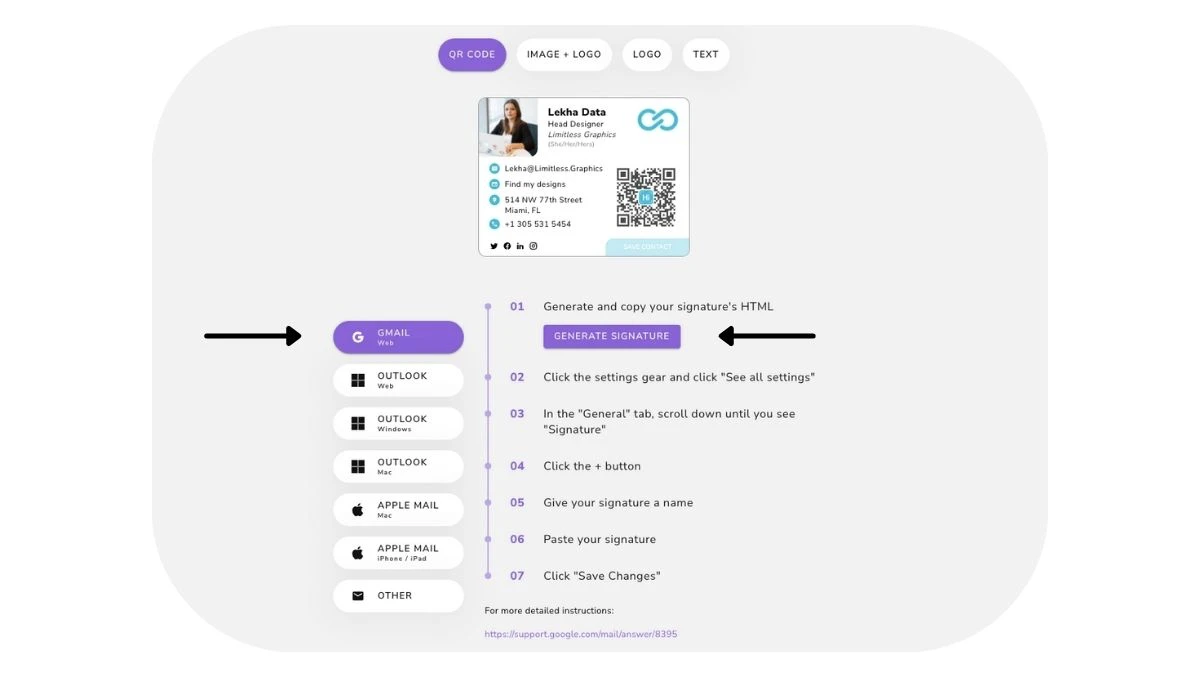 Create a custom email signature for GMAIL