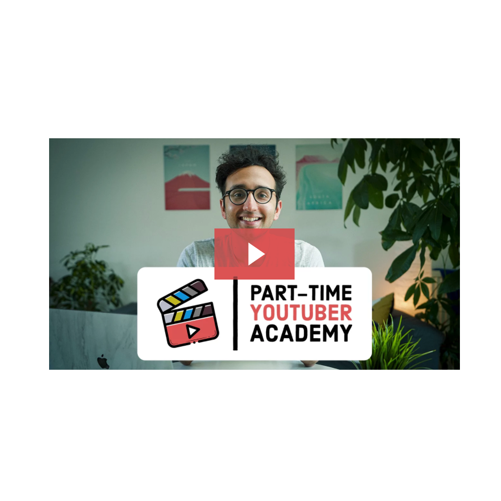 PartTime YouTuber Academy's Landing Page