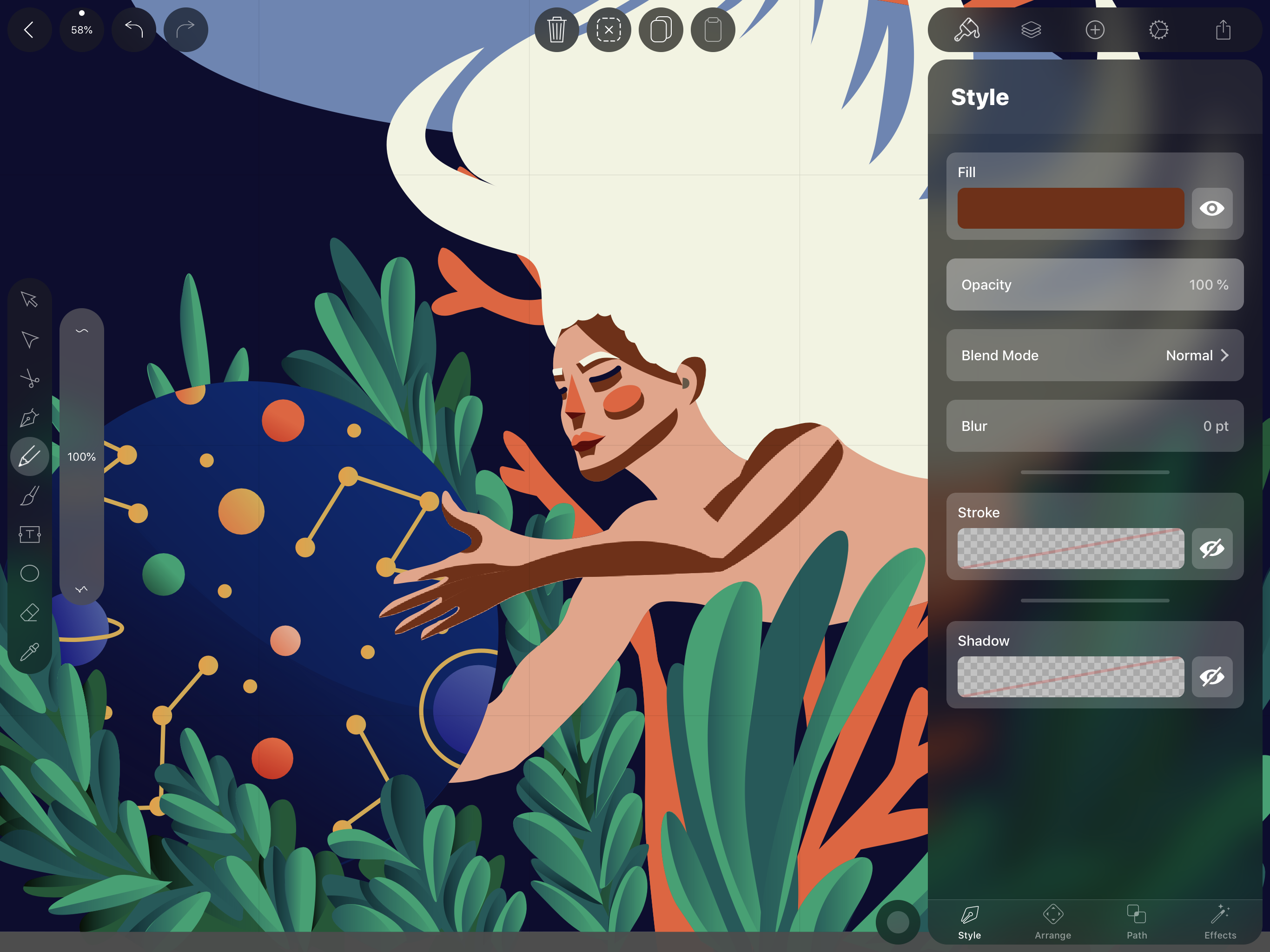 pencil tool Vectornator