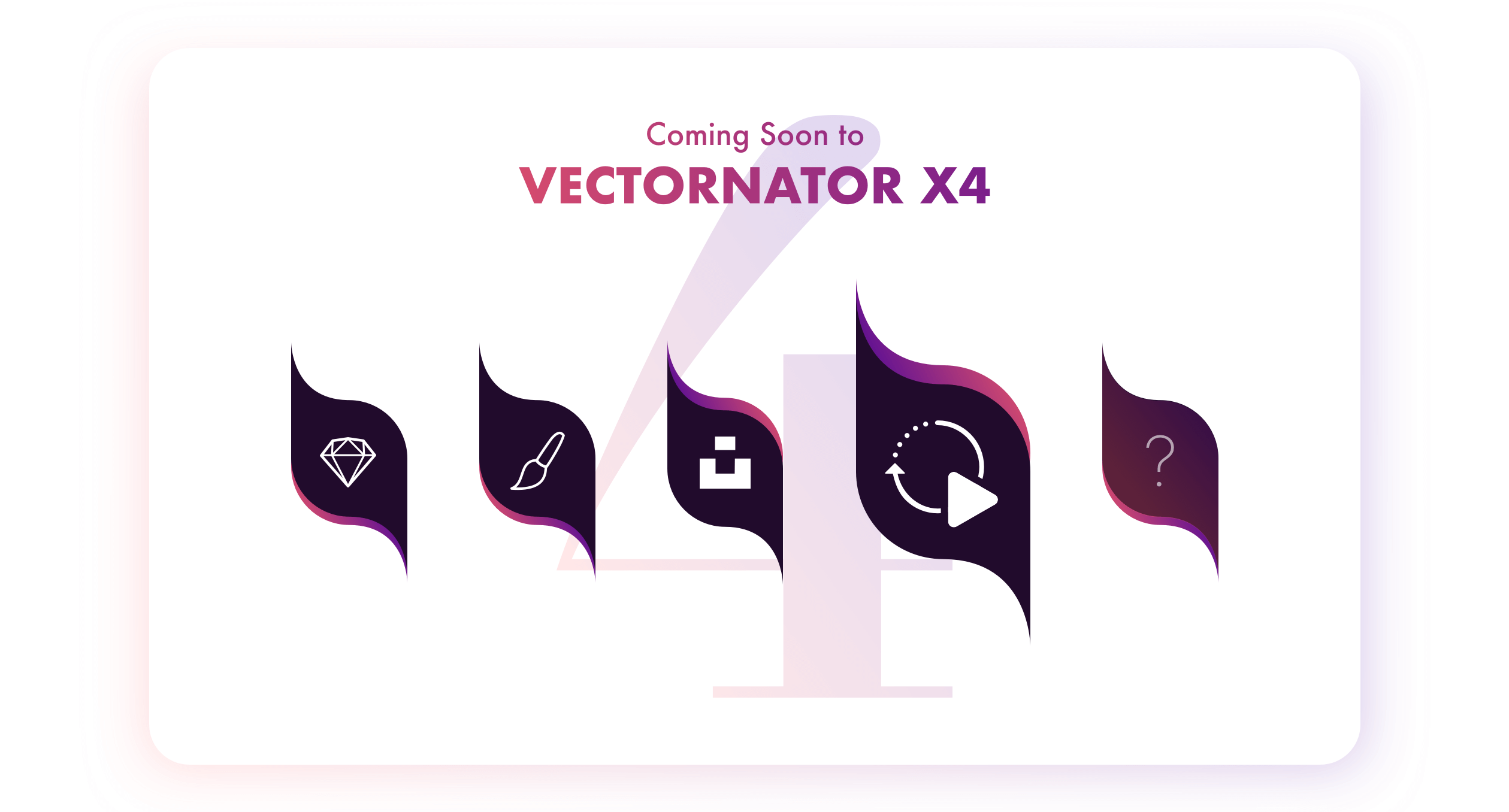 Promotional graphic for VECTORNATOR X4 software