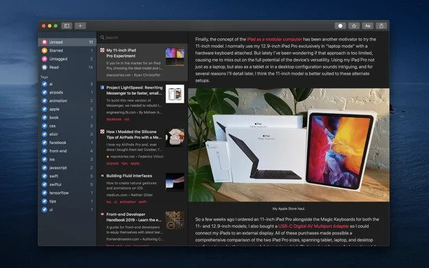 Computer screen with a note-taking app open alongside images of an iPad setup