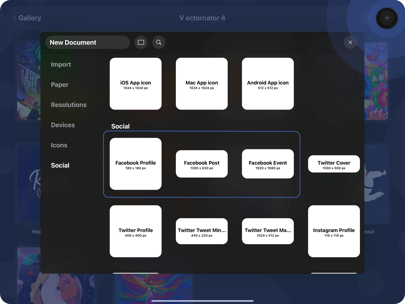 Creating a New Template Document