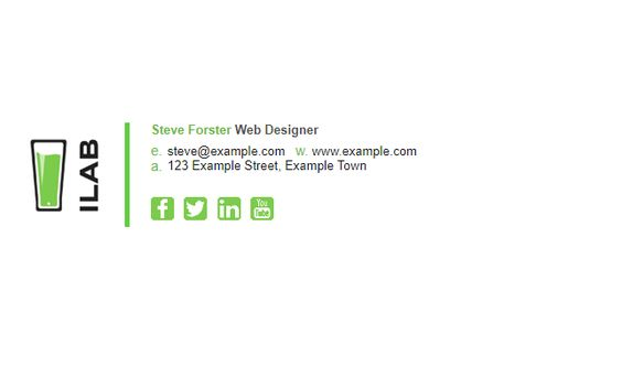Example of corporate of email signature iLab