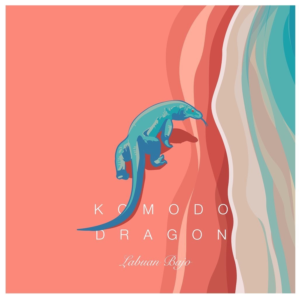 komodo dragon poster vector art