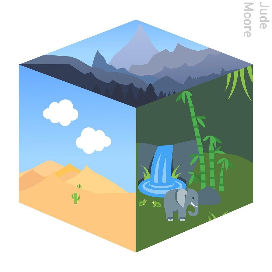 vector art cube 