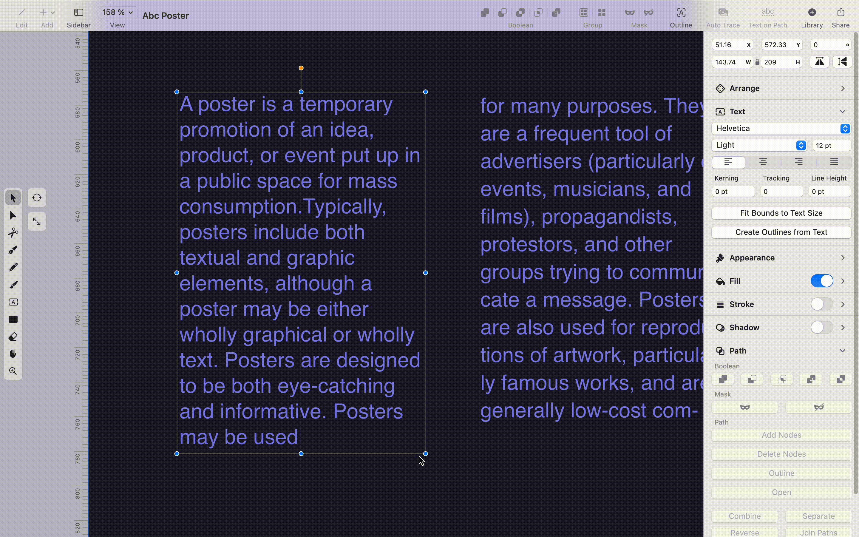 purple text in paragrap