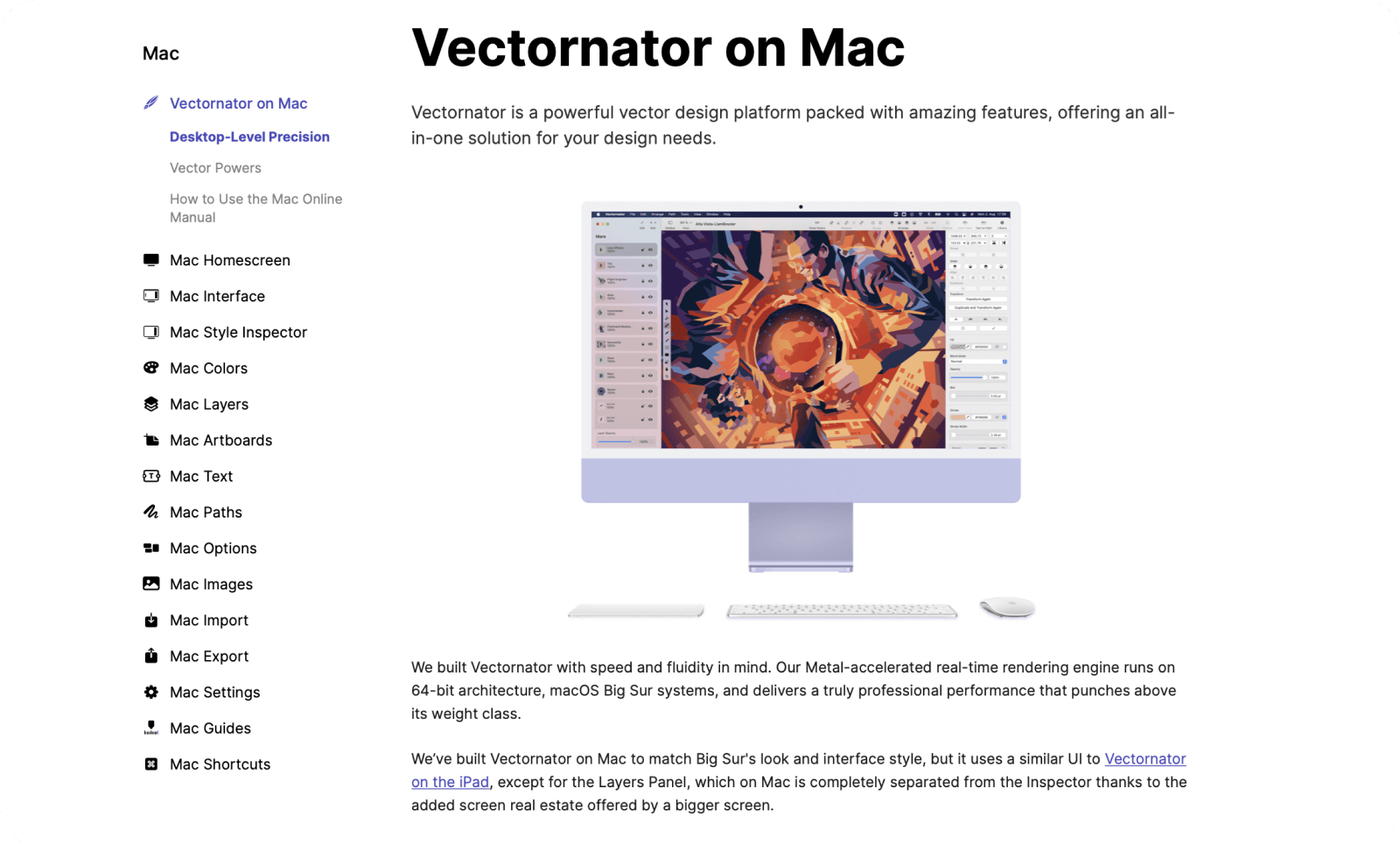 Vectornator on Mac