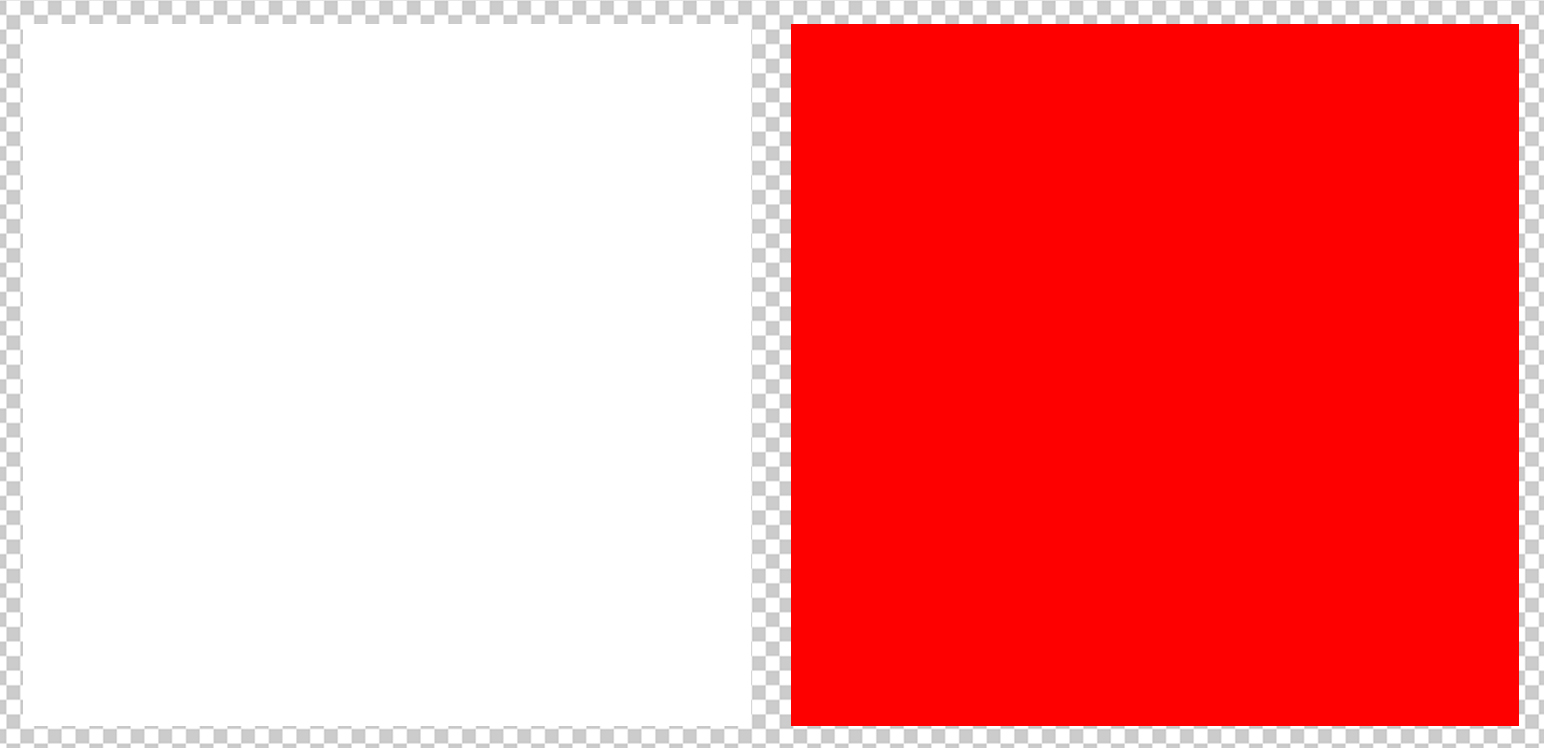 white square and red squere