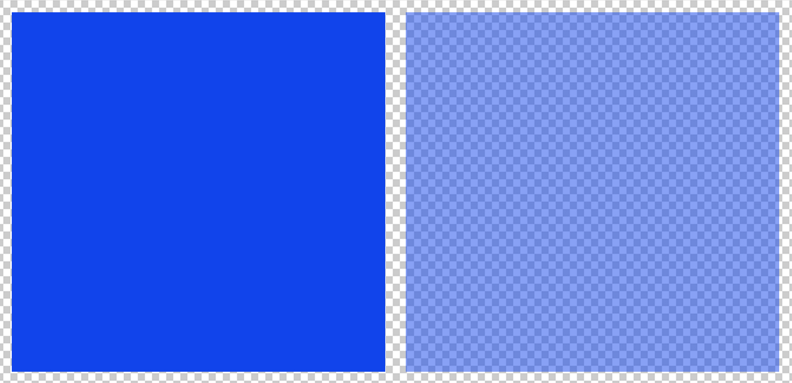 blue square and blue opicity square