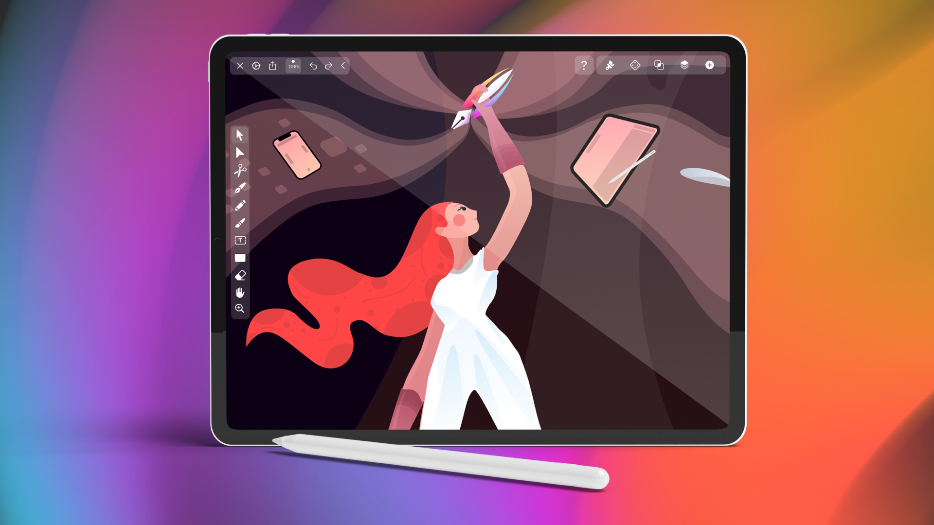 vectornator screen with illustrator