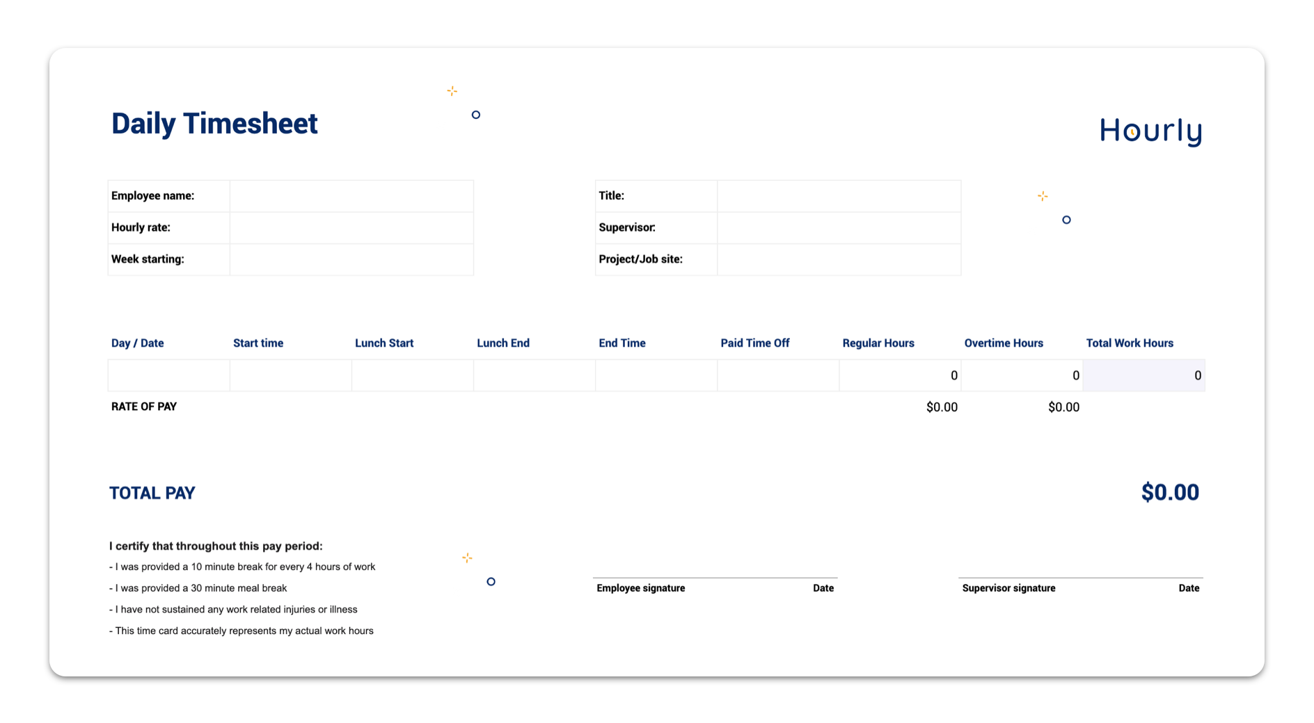 Free Google Sheets Timesheet Templates You Can Use Today Hourly Inc 
