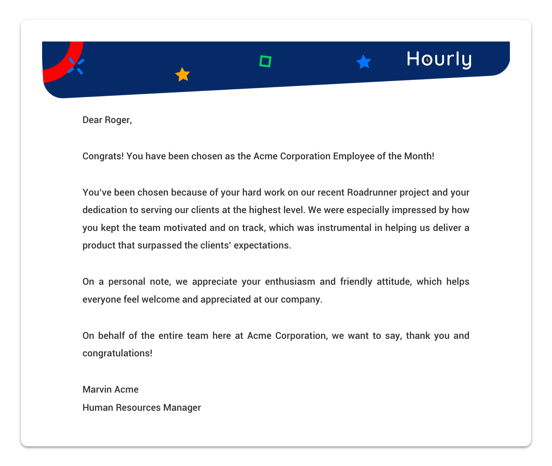 Employee Of The Month Letter Templates And Samples Hourly Inc 