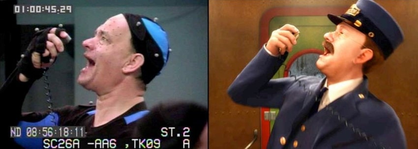 Tom Hanks Motion Capture side by side animation
