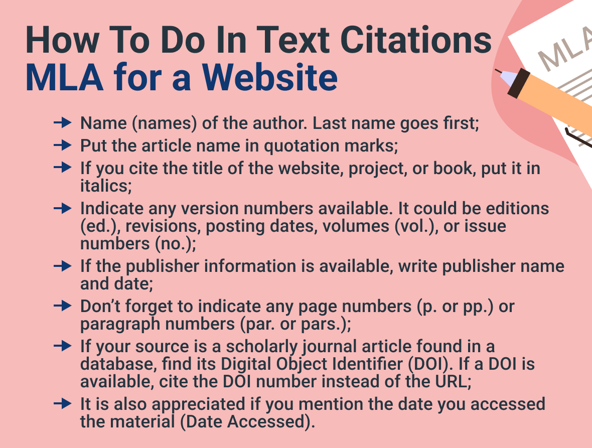 how to cite a website within an essay mla