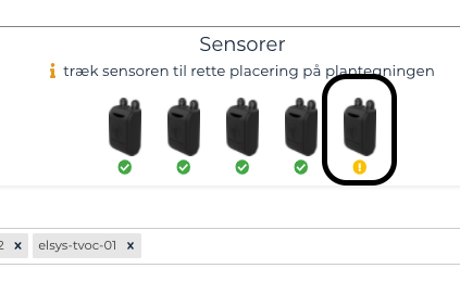 Pull sensors onto floor plan