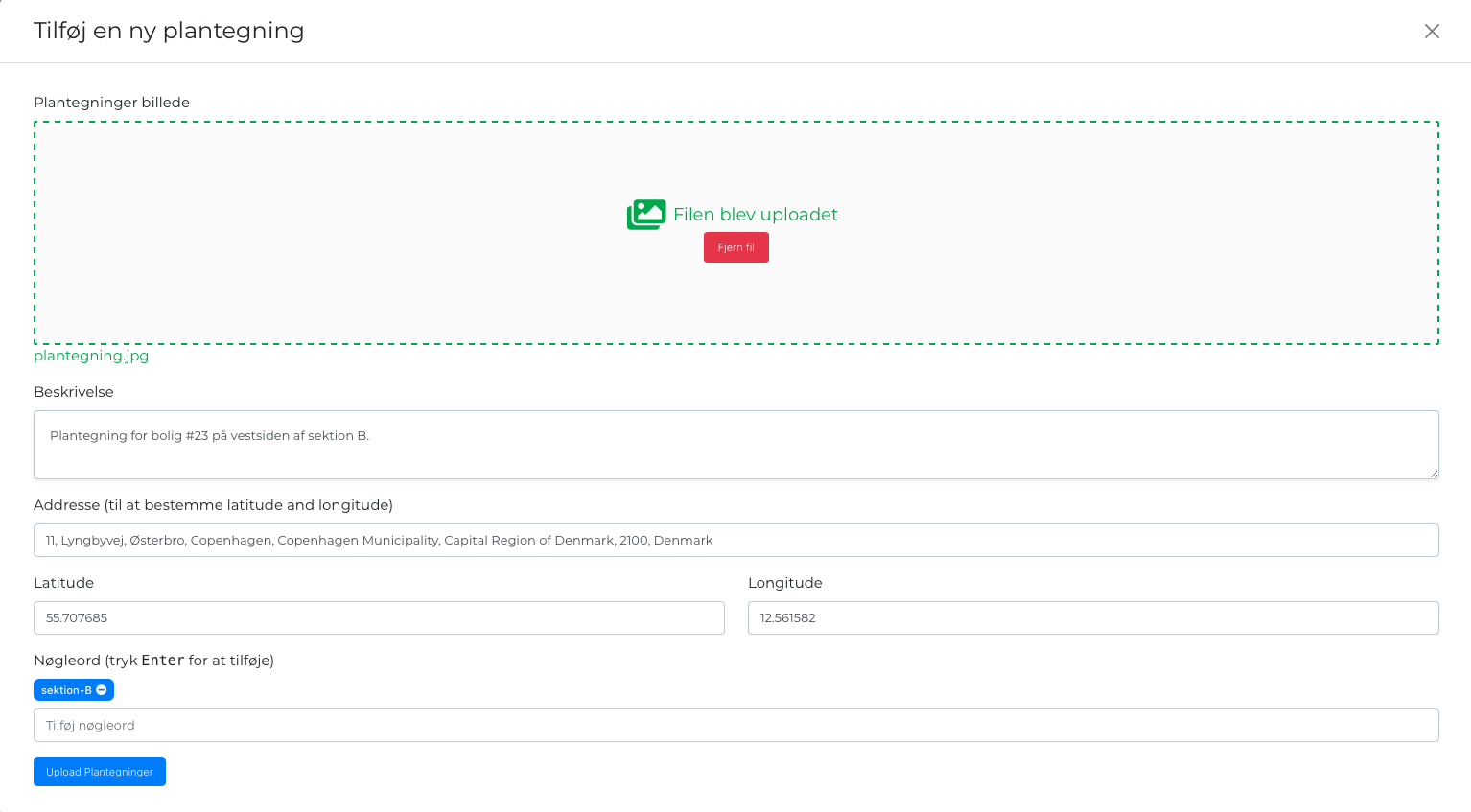 Upload floor plan file