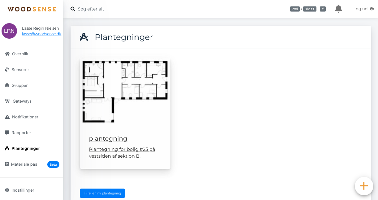 List floor plans on overview