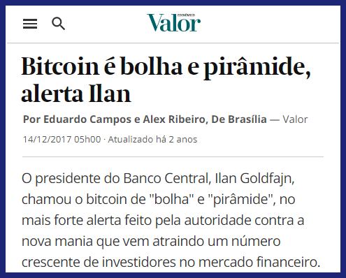 Reportagem Valor Econômico Bitcoin