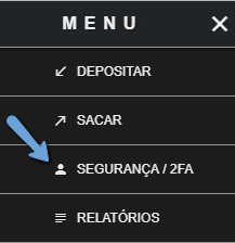 Coinext ativando 2FA ou autenticação de dois fatores