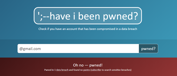 Have I Been Pwned?”