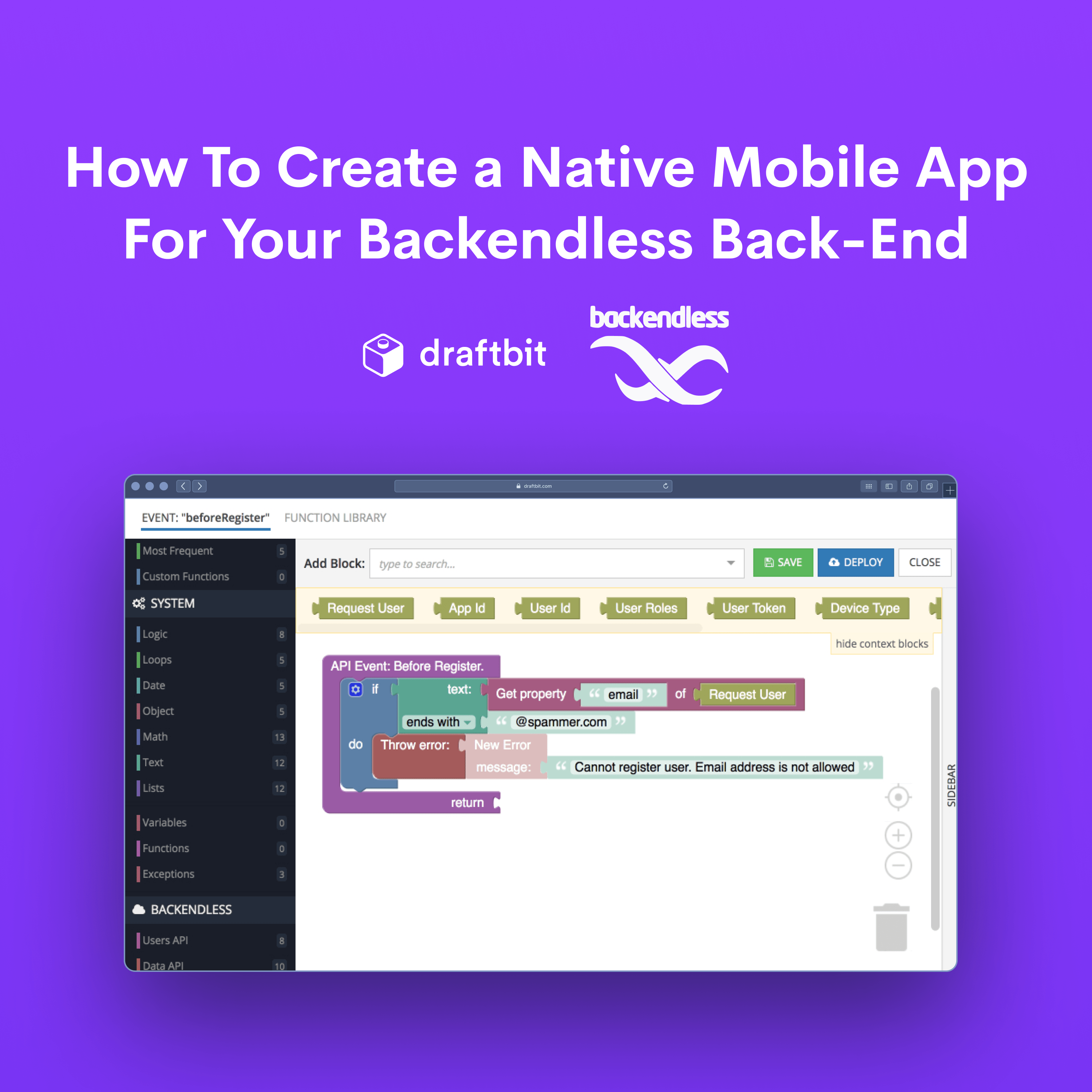 How to Create a Native Mobile App For Your Backendless Back-End