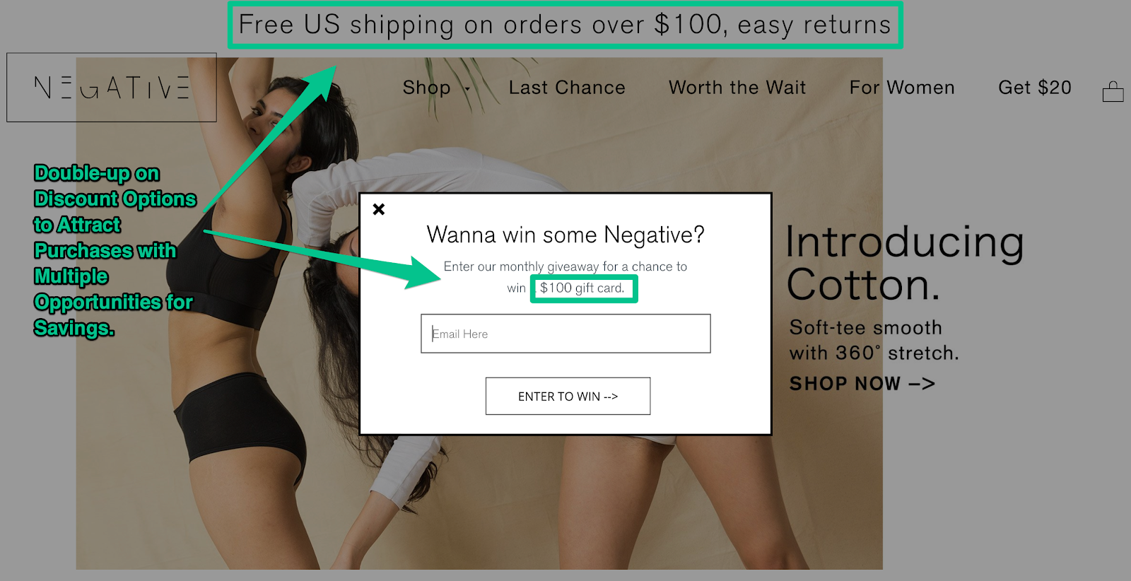Negative doubles down on discounts