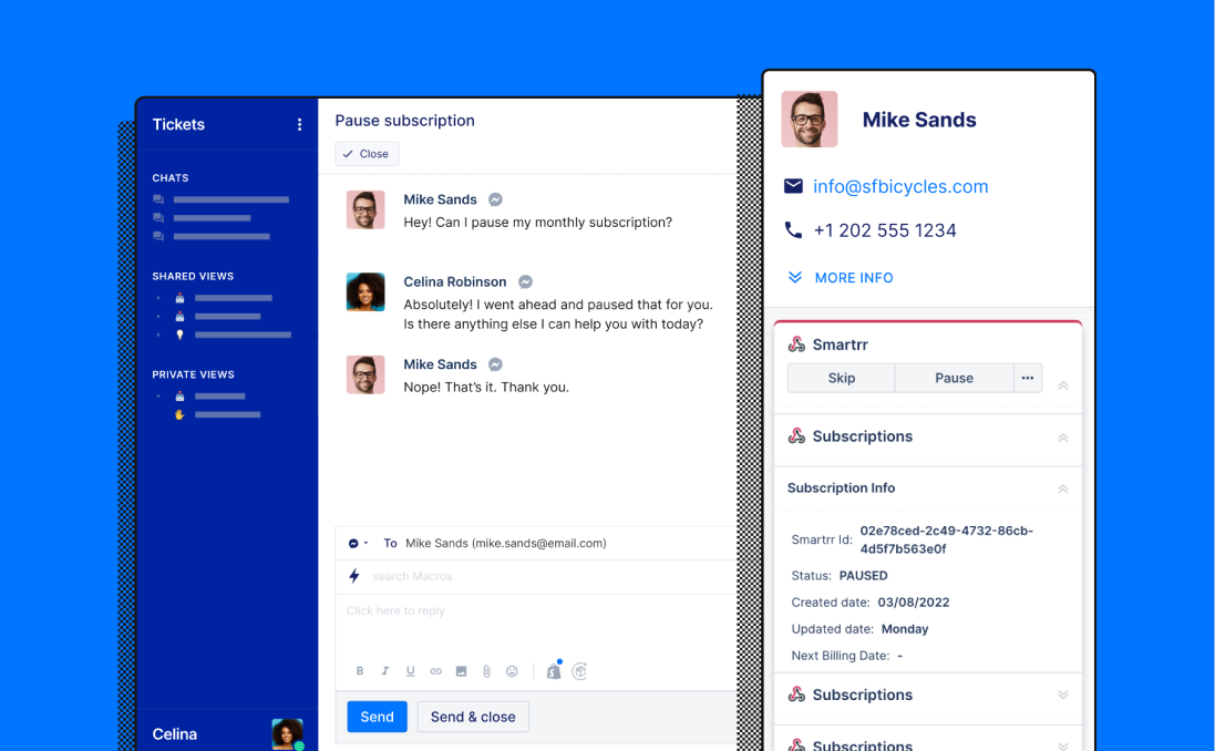 Screenshot of Smartrr integration with Gorgias