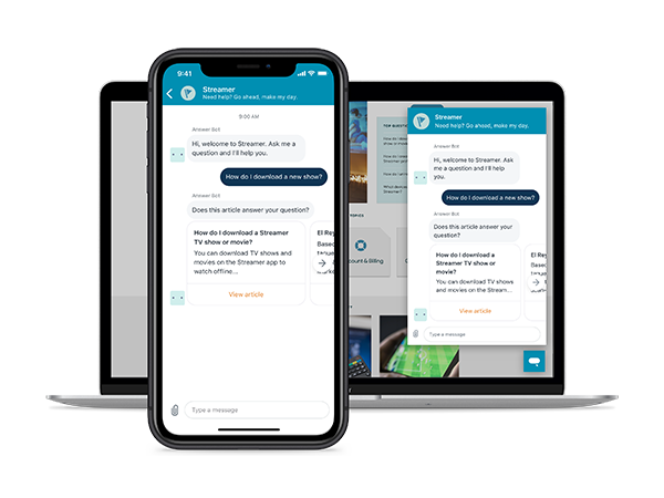 Zendesk Messaging available on mobile and desktop.