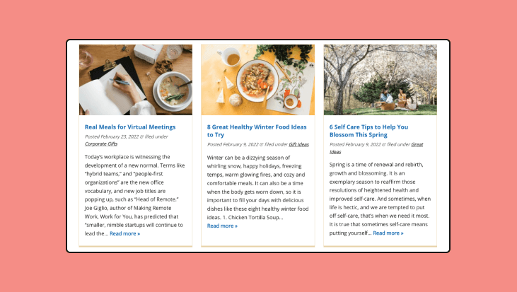 Spoonful of Comfort's blog is a great example of self-service content that provides information to customers and shoppers alike.