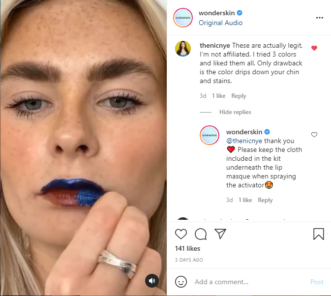 Wonderksin monitors social comments and proactively replies