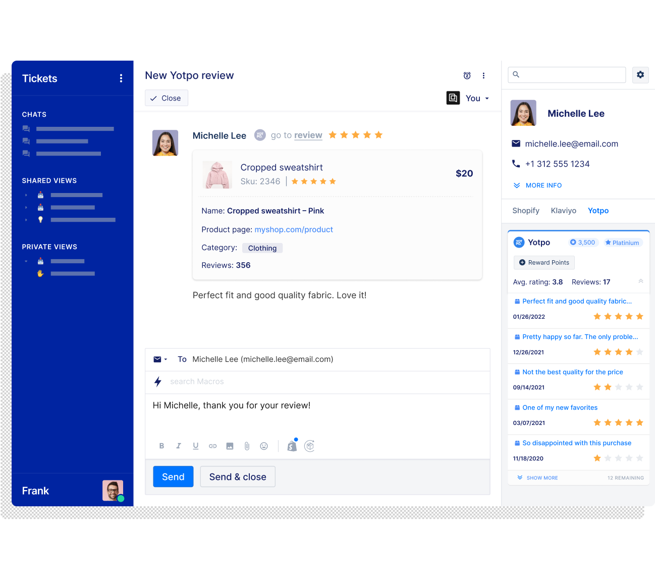 See customer sentiment about your brand with Yotpo reviews