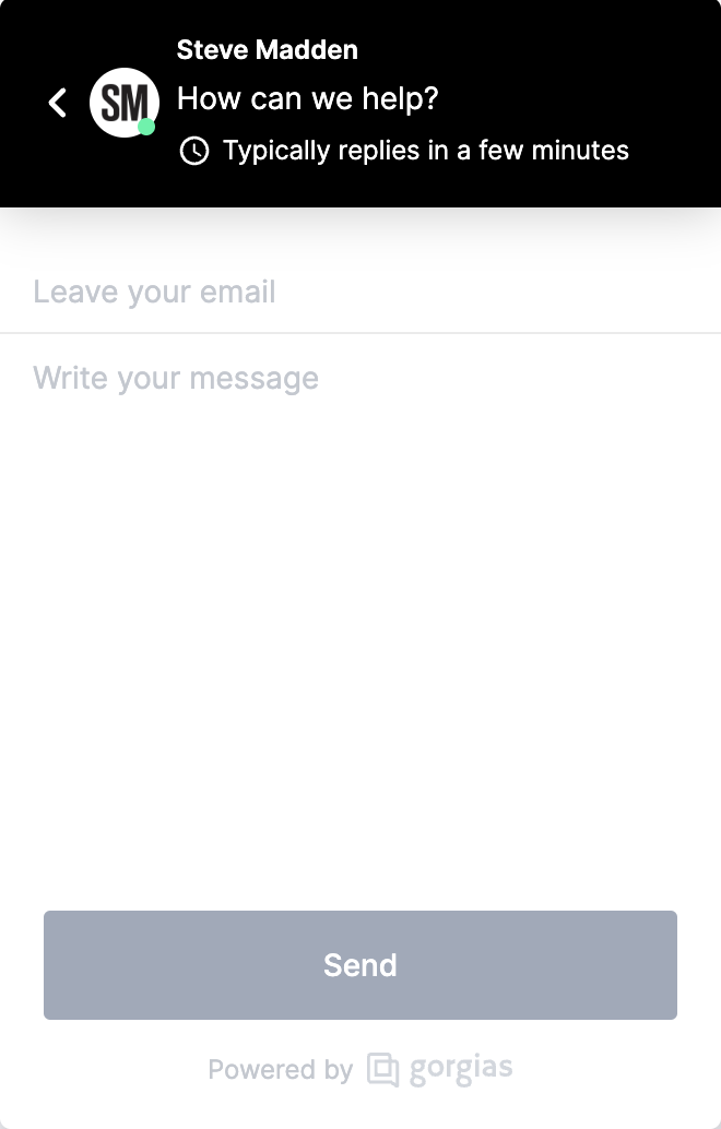 Collect customer email addresses within live chat to follow up later.