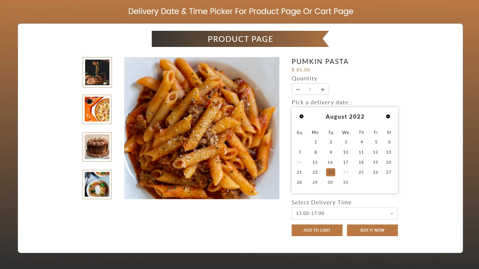 Choose a delivery date at time with Delivery Date Pro
