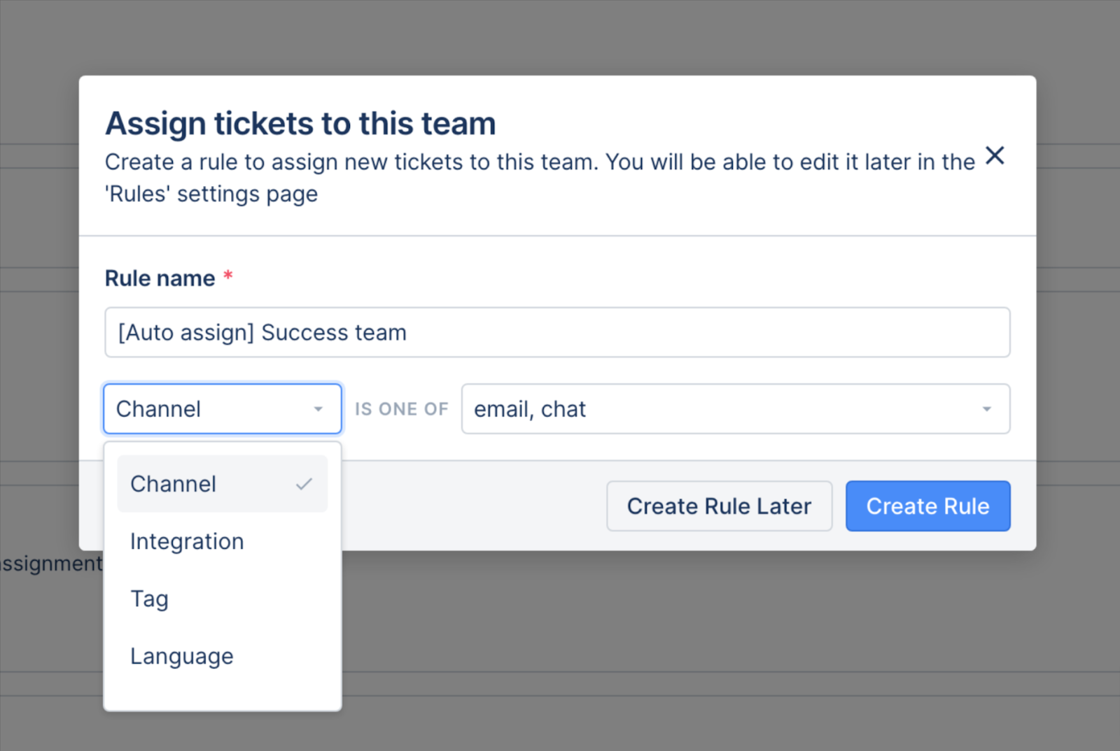 Assign tickets to specialized teams in Gorgias to reduce resolution time.