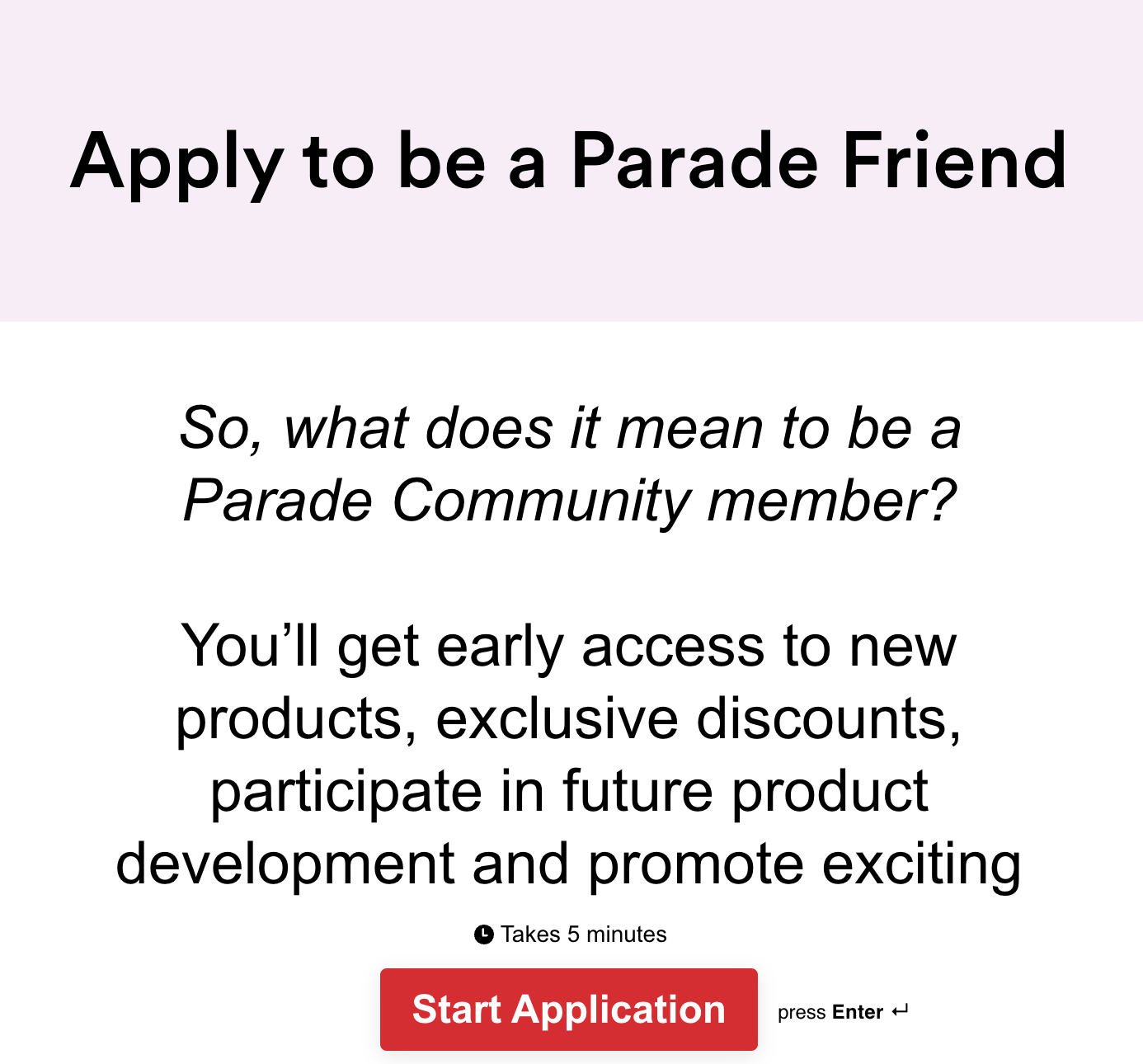 An example of a unique loyalty program from Parade.