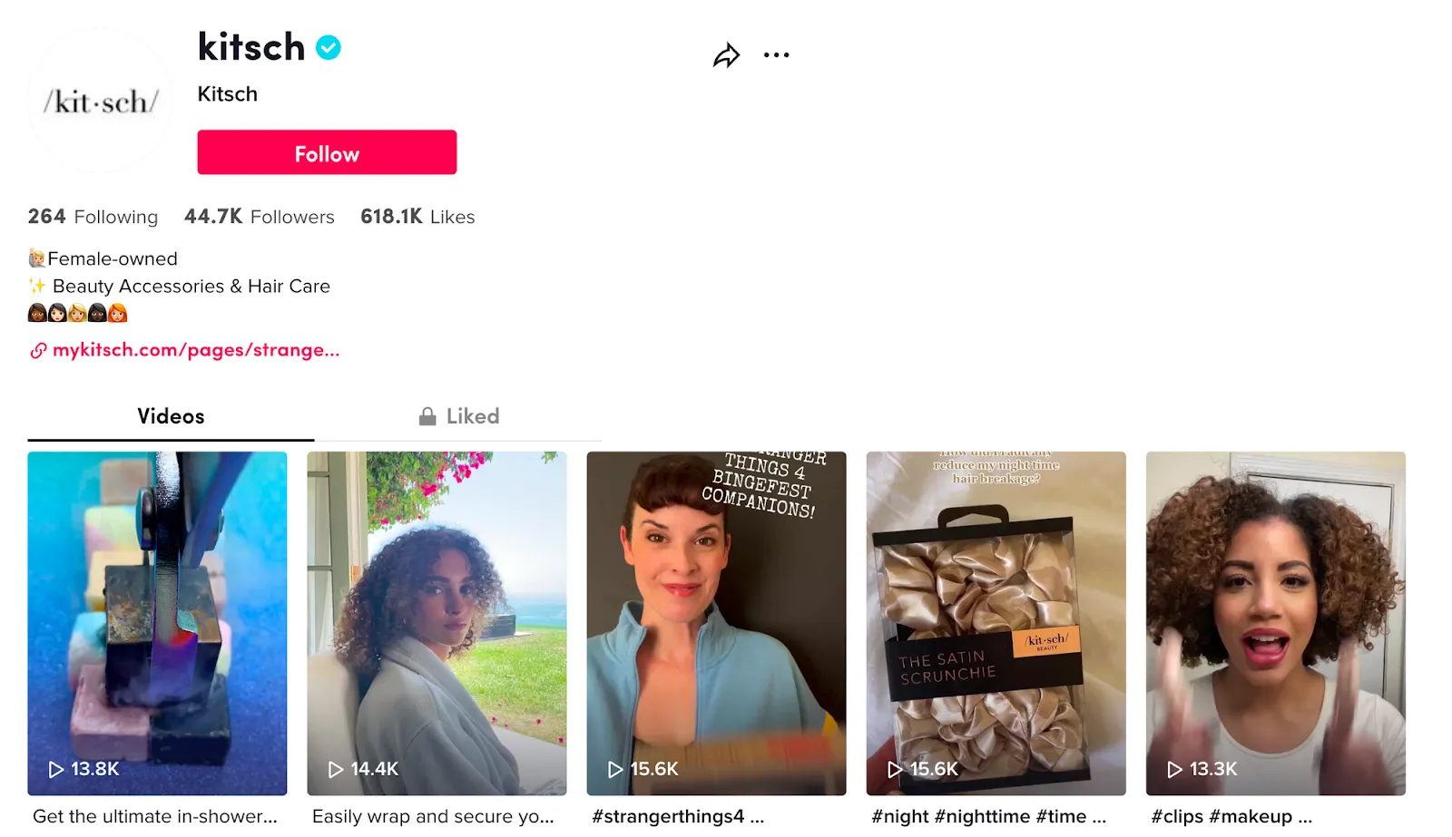 Kitsch's TikTok is a great example of a social network community.