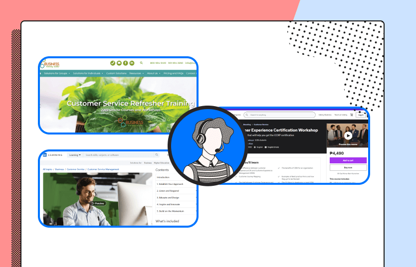 Customer experience certifications and courses.