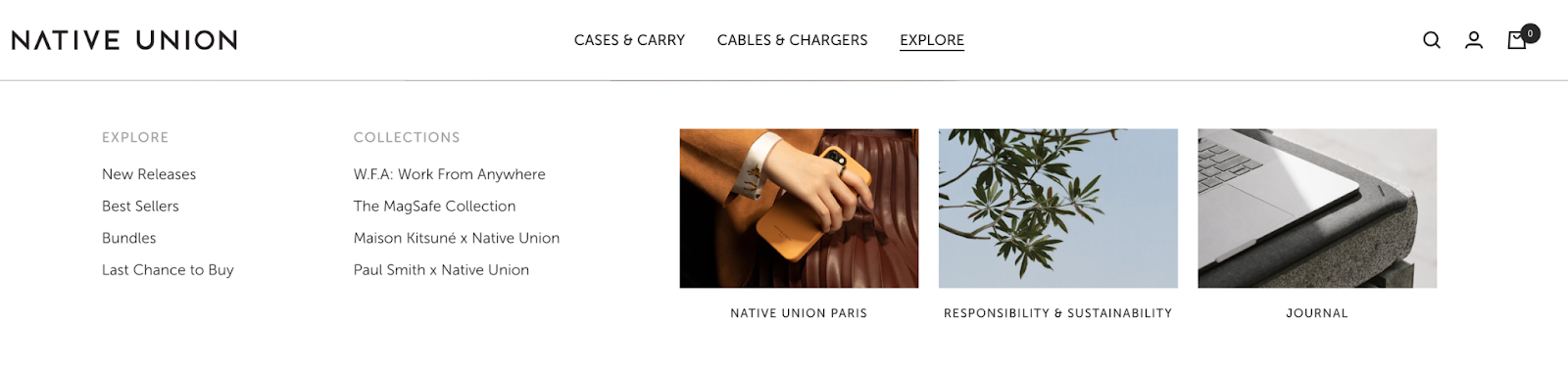 Native Union's product categories include temporary and special edition collections.