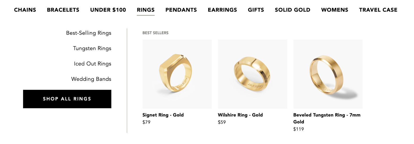 Jaxxon has sub-categories to help people find the right product, fast.