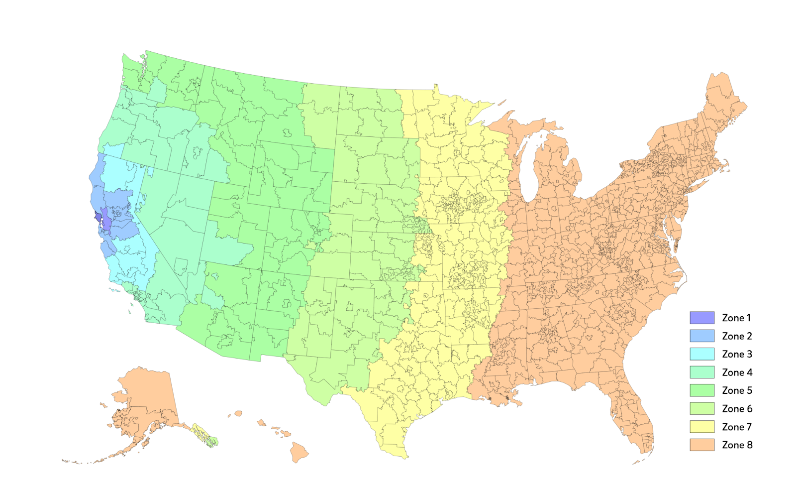 Shipping zones (distance from outgoing location) dictate shipping prices.