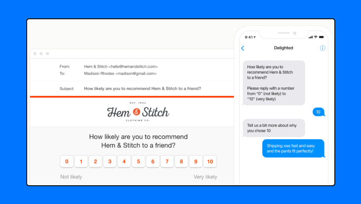 Use NPS surveys to gather customer feedback about your brand in general.