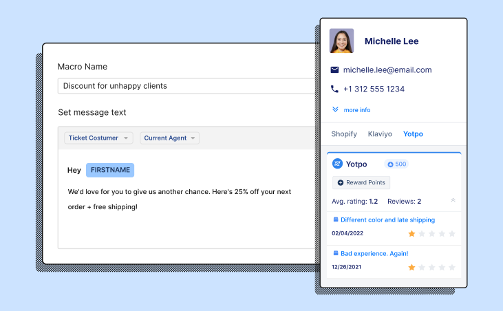 Offer loyal customers personalized service with help from Yotpo's review data.