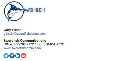 An example of an email signature.