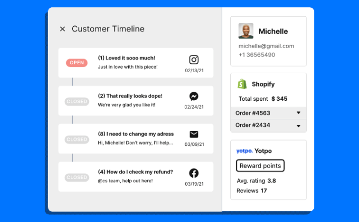 Display customer information in Gorgias customer sidebar.